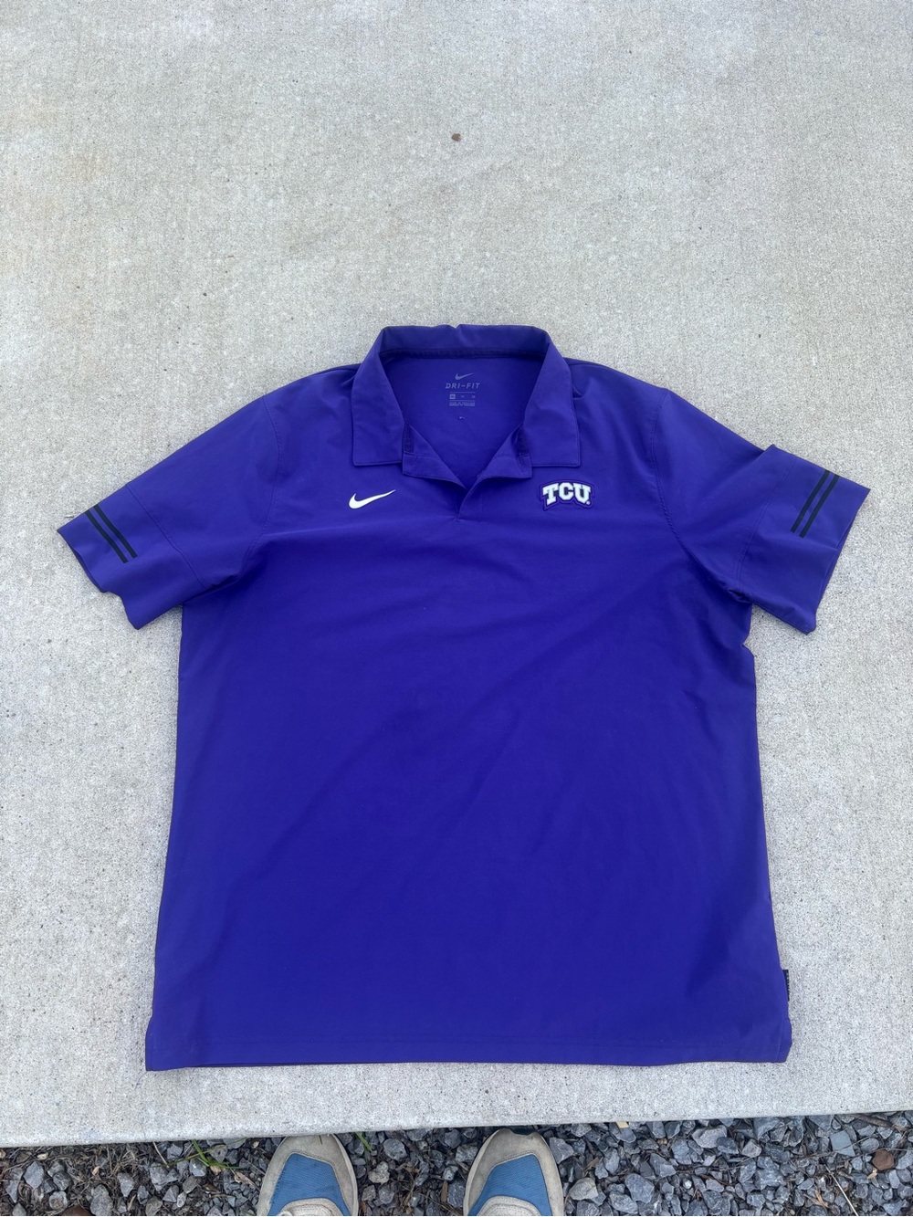 Nike TCU Purple Men's On Field Polo Shirt